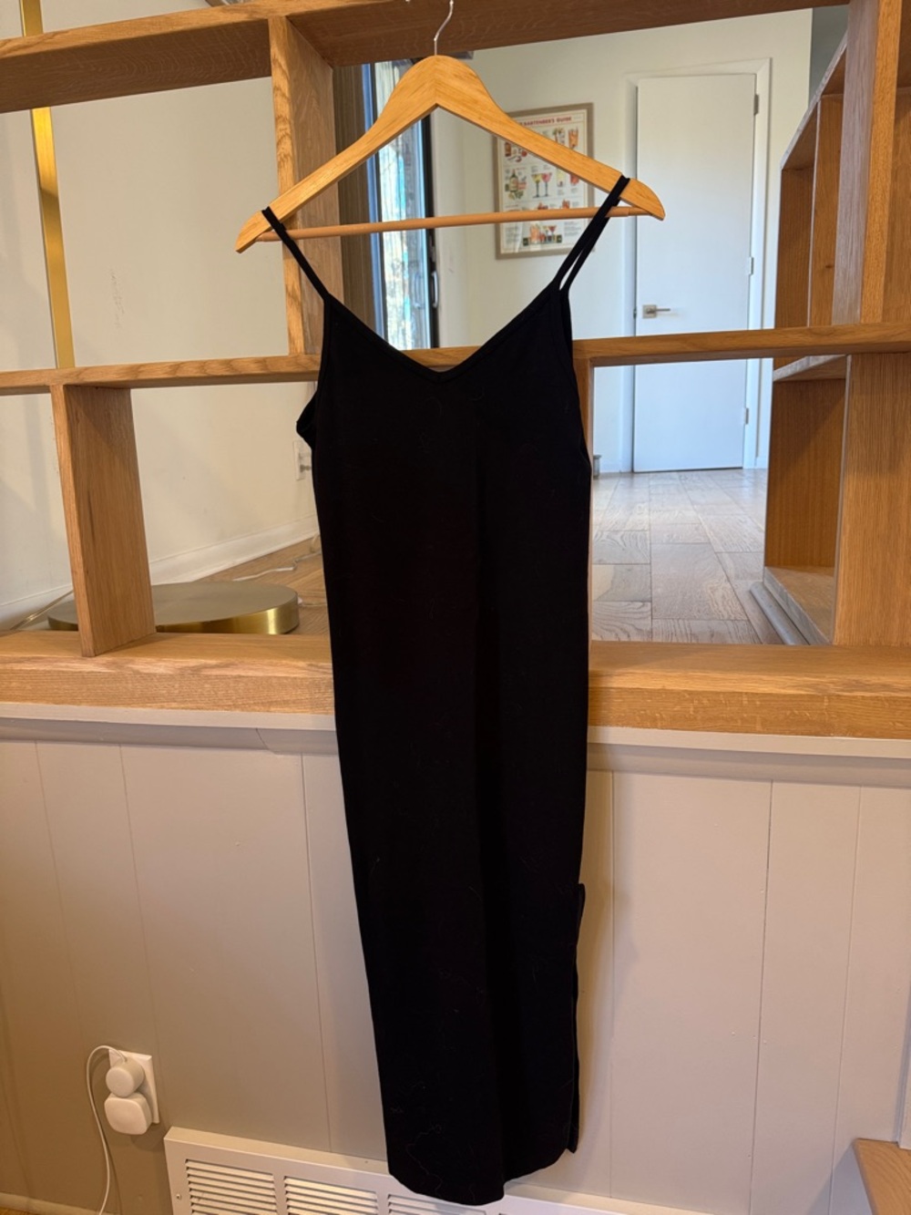 Classic Black Slip Dress - Sleek Spaghetti Straps